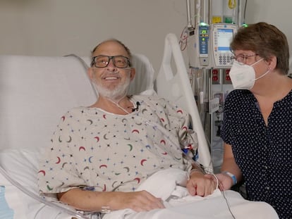 Lawrence Faucette y su esposa, Ann, el 17 de septiembre, antes de la operación.