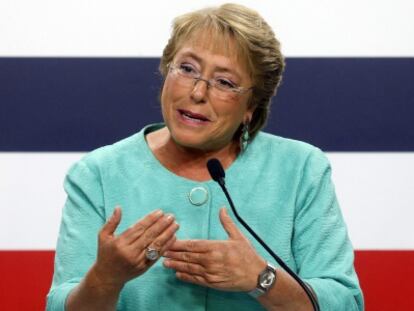 Michelle Bachelet, durante una conferencia de prensa el 17 de diciembre.