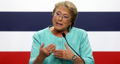 Michelle Bachelet, durante una conferencia de prensa el 17 de diciembre.
