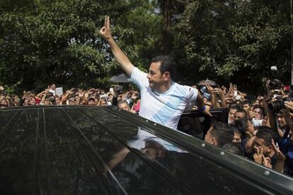 Jimmy Morales, durante la jornada electoral.