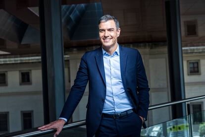 Pedro Sánchez, en el Museo Reina Sofía, después de la entrevista. 