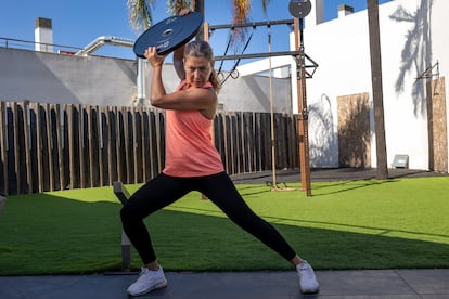 Sara Baras, en el centro de entrenamiento Fidias, en El Puerto de Santa María (Cádiz).