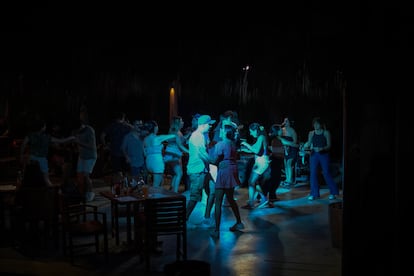 Tourists at a bar in Mazunte, Oaxaca, Mexico, on March 8, 2025.