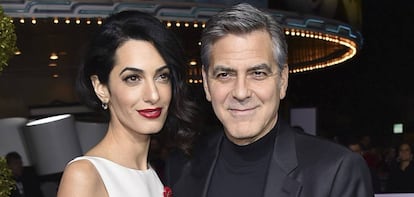 George Clooney y su mujer Amal.