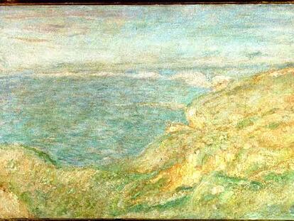 <i>Acantilado cerca de Dieppe</i> (1897), obra de Claude Monet robada en el Museo de Bellas Artes de Niza.