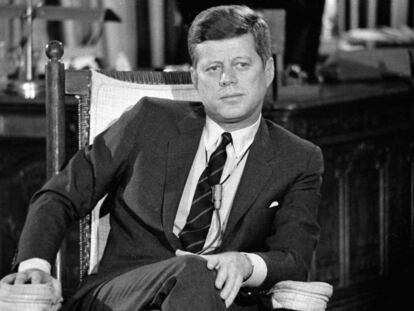 El presidente estadounidense John F. Kennedy, en la Casa Blanca en diciembre de 1962.