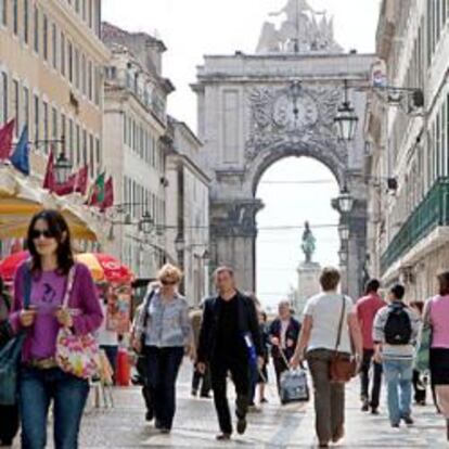 Calle Augusta en el centro de Lisboa