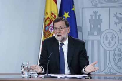 Mariano Rajoy, este viernes en La Moncloa.
