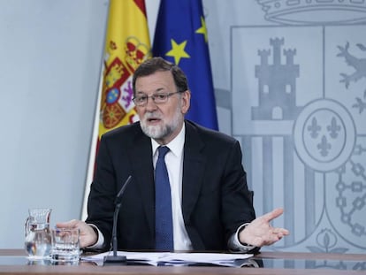 Mariano Rajoy, este viernes en La Moncloa.