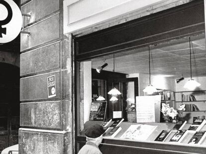 La ja desapareguda Llibreria de les Dones, al carrer de Lledó.