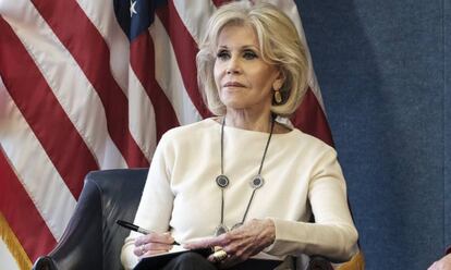 Jane Fonda, en un evento celebrado en el National Press Club, de Washington el 17 de diciembre.