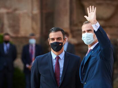 El presidente Sánchez y Felipe VI, a finales del pasado julio.