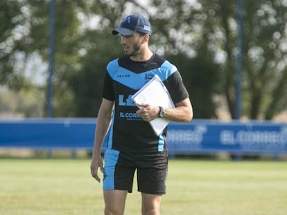 Zubeld&iacute;a, en la ciudad deportiva del Alav&eacute;s.