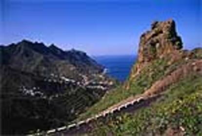 Vista del pueblo de Taganaga, en el norte de Tenerife.