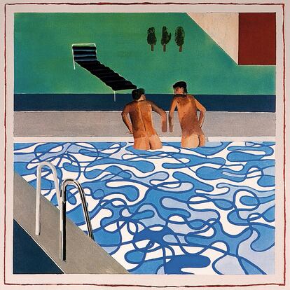 Two boys in a pool (1965), de David Hockney, el pintor que más matices ha sacado al cloro como símbolo de estatus y escenario de acecho sexual.