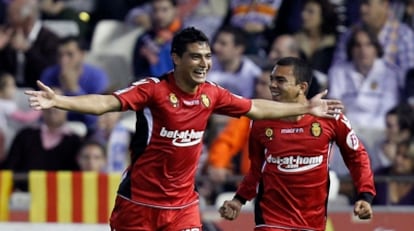 Gonzalo "El Chori" Castro celebra un gol con el Mallorca.