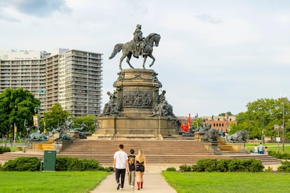 El monumento a Washington de Filadelfia.