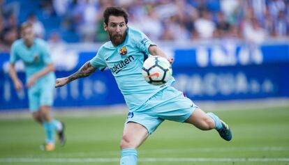 Messi marca el segon del Barcelona.
