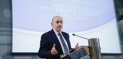 El ministro del Interior, Jorge Fernández Díaz, este jueves.