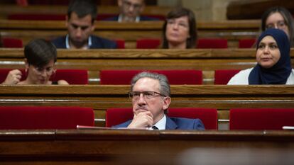 El conseller de Economía y Hacienda de la Generalitat, Jaume Giró, en junio en el Parlament.