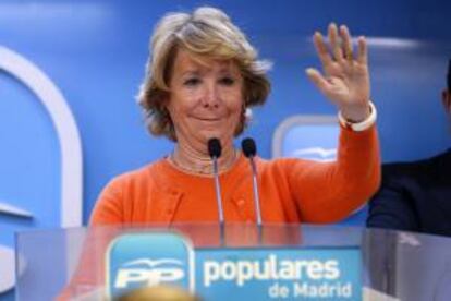 La presidenta del PP madrileño, Esperanza Aguirre. EFE/Archivo