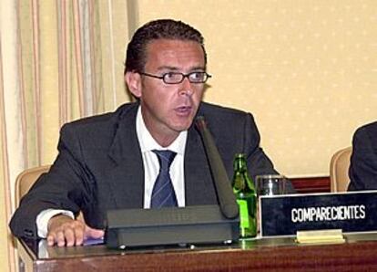 Antonio Rafael Camacho, el principal imputado en el 'caso Gescartera', durante su declaración ante la comisión parlamentaria.