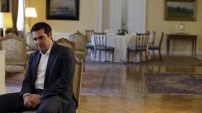 El primer ministre grec, Alexis Tsipras, aquest divendres a Atenes.