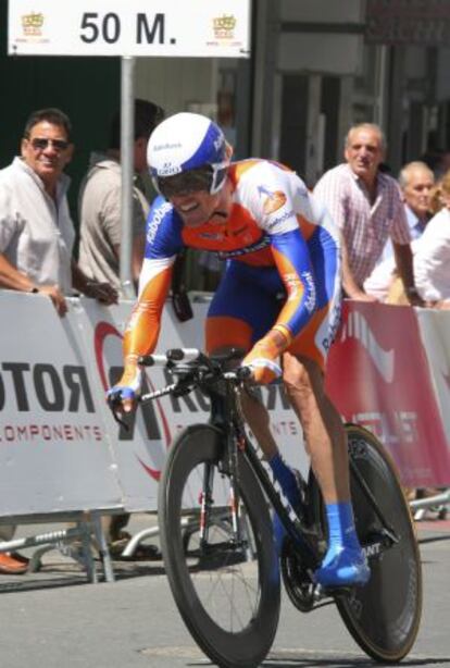 Luis León, durante el Campeonato de España Contrarreloj