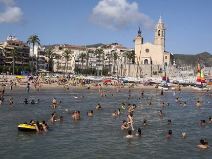 La playa de Sitges.