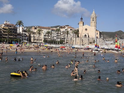 La playa de Sitges.