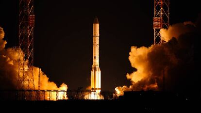 Lanzamiento de un satélite de Astra.