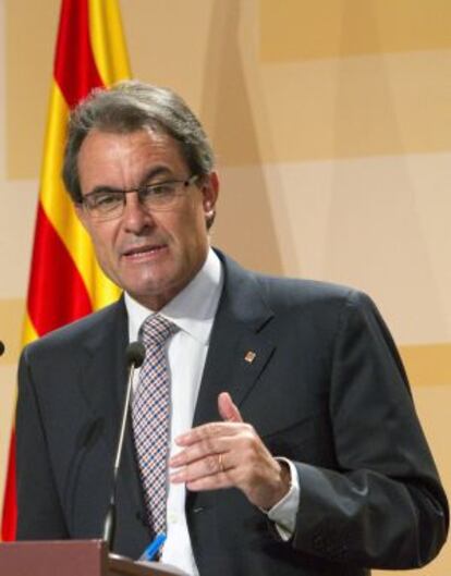 El presidente catalán, Artur Mas, anuncia la prórroga de las cuentas.