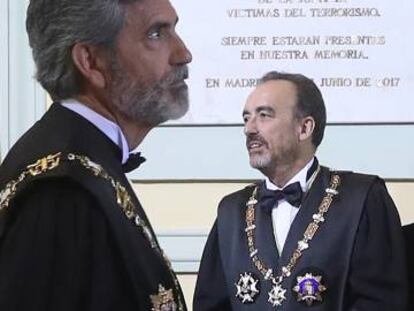 Carlos Lesmes y Manuel Marchena en la inauguración del año judicial. 