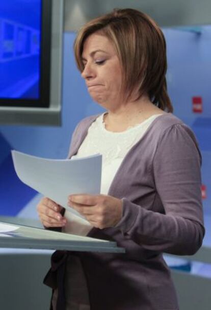 Elena Valenciano durante una rueda de prensa.