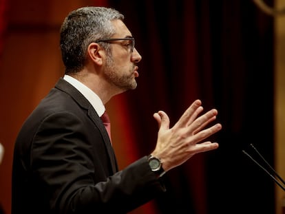 El consejero de Acción Exterior, Bernat Solé, en el Parlement.