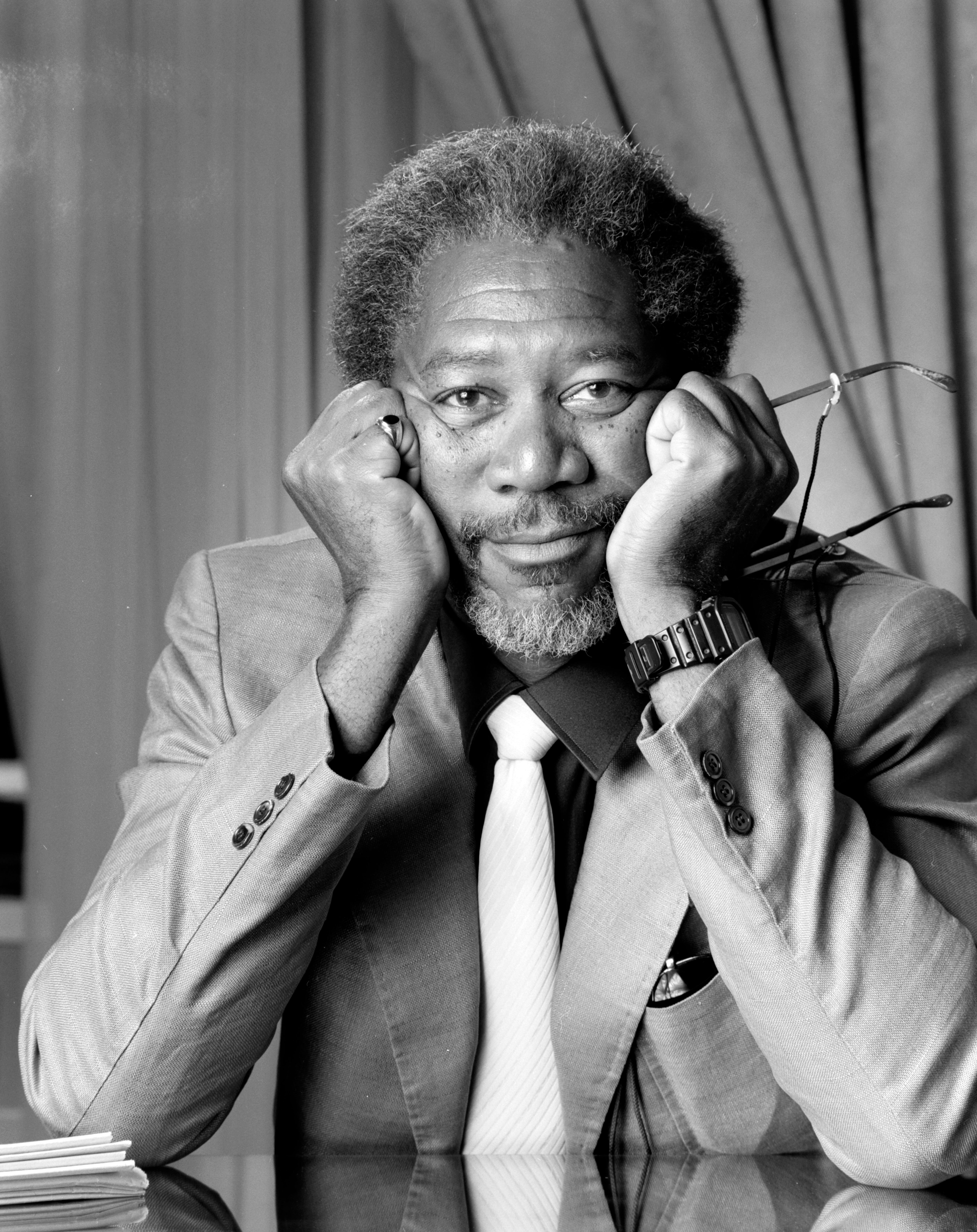 Morgan Freeman, retratado en 1989.