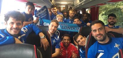 Jugadores del Deportivo Galicia tras un partido.