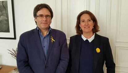 Carles Puigdemont i Elisenda Paluzie, el pasado jueves en Berlín.