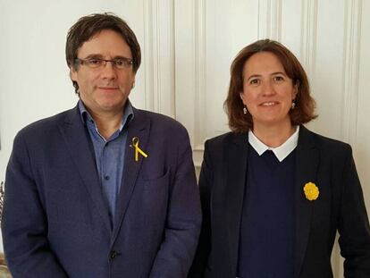 Carles Puigdemont i Elisenda Paluzie, dijous passat a Berlín.