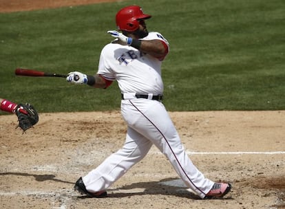 Prince Fielder jugando contra los Red Sox de Boston el pasado mayo