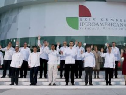 Mandatarios participantes en la cumbre de Veracruz