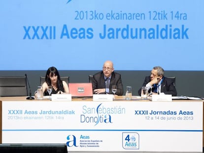 Celebración de las jornadas sobre el agua en el Kursaal donostiarra.