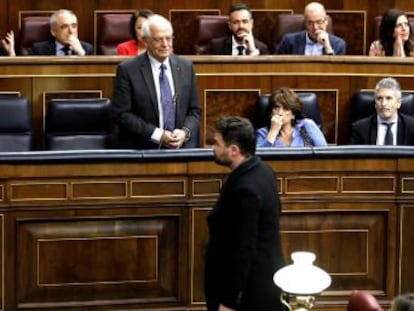 La presidenta de la Cámara baja expulsa a Rufián del hemiciclo por llamar  fascista  al ministro de Asuntos Exteriores