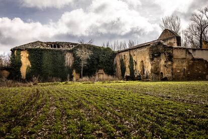 Trasera del monasterio de San Salvador y zona en la que presumiblemente estuvo su claustro.