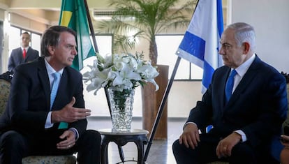 El presidente de Brasil, Jair Bolsonaro, y el primer ministro israelí, Benjamin Netanyahu.