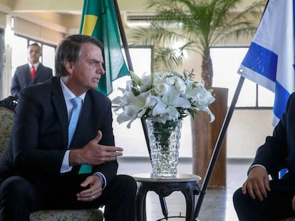 El presidente de Brasil, Jair Bolsonaro, y el primer ministro israelí, Benjamin Netanyahu.