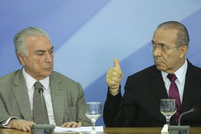 O presidente Michel Temer e o atual ministro da Casa Civil Eliseu Padilha, em dezembro.