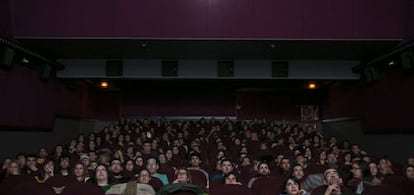 Sala Multicines Aribau de Barcelona, durant la festa del cinema.