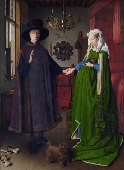 'Retrato de Giovanni Arnolfini' de Jan van Eyck en la National Gallery de Londres (Reino Unido).