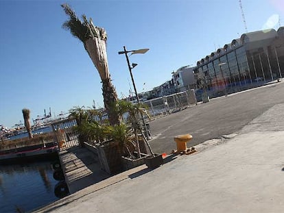 Dársena del puerto de Valencia ayer al mediodía.